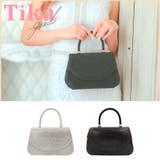 ブラック | ラインストーンマグネットタイプ2WAYミニバッグ ハンドバッグ ショルダーバッグ | Tika