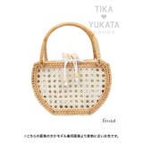 ハーフムーン型ラタン素材巾着かごバッグ 浴衣小物 ハンドバッグ | Tika | 詳細画像4 