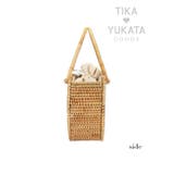 ハーフムーン型ラタン素材巾着かごバッグ 浴衣小物 ハンドバッグ | Tika | 詳細画像5 