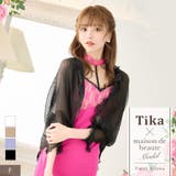 ブラック | ボレロ シフォンジャケット 袖あり | Tika