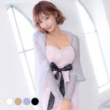 ラベンダー | ボレロ シフォンジャケット 袖あり | Tika