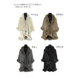 フェイクファーパイピング大判ショール フェイクファーショール アウター | Tika | 詳細画像13 