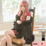 ブラック | フェイクファーパイピング大判ショール フェイクファーショール アウター | Tika