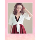 シースルー前結びミニ丈ボレロ ショートボレロ 袖あり | Tika | 詳細画像1