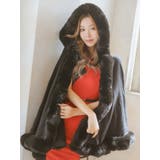 フード付きフェイクファー大判ケープショール 羽織物 アウター | Tika | 詳細画像1