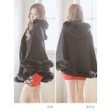 フード付きフェイクファー大判ケープショール 羽織物 アウター | Tika | 詳細画像5