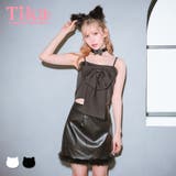 ブラック | ビッグリボン×レザースカートブラックキャットガールコスチューム ハロウィンコスプ… | Tika