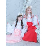 ふわもこきつね耳カチューシャ付き巫女風コスチューム ハロウィンコスプレ ガーリー… | Tika | 詳細画像4 