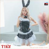 ブラック | 総スパンコール×チュールバニーガールサンタコスチューム サンタコスプレ | Tika