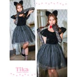 ボリュームチュールベロアトップキャットガールコスチューム ハロウィンコスプレ | Tika | 詳細画像5