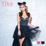 ブラック | ボリュームフリルフィッシュテールキャットガールコスチューム ハロウィンコスプレ | Tika