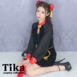 シアースリーブドロップカット×スリットチャイナドレスコスチューム | Tika | 詳細画像1