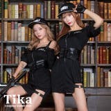 オープンショルダー×ミニスカSWATコスチューム ハロウィンコスプレ | Tika | 詳細画像1