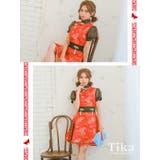 Aライン×シースルーパフスリーブバックリボンチャイナドレスコスチューム | Tika | 詳細画像5