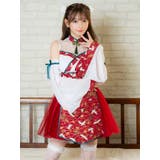 和鶴柄ハイネック巫女風和装束コスチューム ハロウィンコスプレ ガーリーコスプレ | Tika | 詳細画像3 