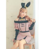 オープンショルダーチャイナテイストバニーガールコスチューム ハロウィンコスプレ | Tika | 詳細画像4