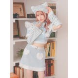 ハートバストカットストライプキャットガールコスチューム コスプレ 袖あり | Tika | 詳細画像5