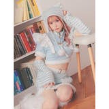ハートバストカットストライプキャットガールコスチューム コスプレ 袖あり | Tika | 詳細画像6