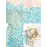 トップシースルー総スパンコール人魚姫モチーフロングドレス タイトドレス マーメイド | Tika | 詳細画像9