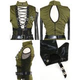 バストカット×レースアップメッシュコルセット風ポリスコスチューム ハロウィンコス… | Tika | 詳細画像9 