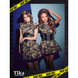 バストカットジップレースパイピングアーミーガールコスチューム ハロウィンコスプレ | Tika | 詳細画像2