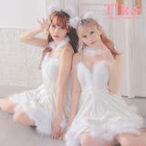 縁取りファー×Aラインホワイトキャットガールコスチューム ハロウィンコスプレ | Tika | 詳細画像1
