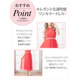 シフォン×レースアメリカンスリーブロングドレス ハイネック ウエストマーク | Tika | 詳細画像11