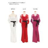 ベルスリーブレース×ウエストマークリボンラップタイトロングドレス セクシードレス | Tika | 詳細画像12