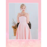 バックビッグリボンワンカラーベアロングテールドレス エレガントドレス ガーリード… | Tika | 詳細画像1 