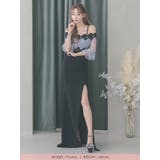 オープンショルダートップフラワーレース大胆スリットロングドレス タイトドレス | Tika | 詳細画像9