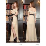 インナータイトミニ丈レイヤードシフォンロングドレス キャバドレス キャバ | Tika | 詳細画像5 