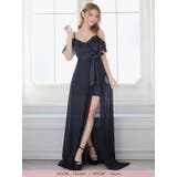 インナータイトミニ丈レイヤードシフォンロングドレス キャバドレス キャバ | Tika | 詳細画像10 