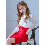 トップスレースハイウエストマークマーメイドシルエットロングドレス キャバドレス | Tika | 詳細画像3