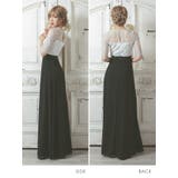 トップスレースVネックハイウエストモノトーンロングドレス キャバドレス キャバ | Tika | 詳細画像5