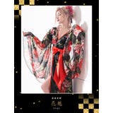 華やかフラワープリントハイウエスト和風ロングドレス セクシードレス キャバドレス | Tika | 詳細画像1