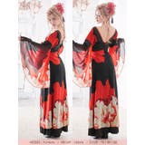 ニュアンスフラワーハイウエスト和風ロングドレス 和ドレス キャバドレス | Tika | 詳細画像5 