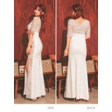 ハーフジップ×クロスコード大胆スリットタイトロングドレス セクシードレス 袖あり | Tika | 詳細画像12 