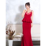 Tika ビジュー付きカシュクールペプラムタイトロングドレス セクシードレス | Tika | 詳細画像8 