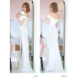 ハートカット×オフショルサイドカットシアースリットタイトロングドレス | Tika | 詳細画像6