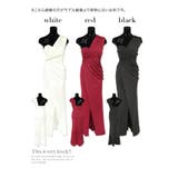 ハートカット×ワンショルダーラップ風ロングドレス タイトドレス 袖なし | Tika | 詳細画像11