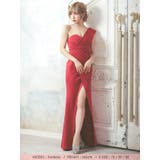 ハートカット×ワンショルダーラップ風ロングドレス タイトドレス 袖なし | Tika | 詳細画像9