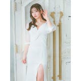シアースリーブバストカットツイストマーメイドロングドレス キャバドレス キャバ | Tika | 詳細画像7