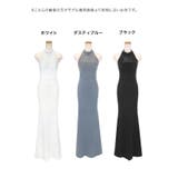 ビジューストーン×ホルターネックスリットタイトロングドレス セクシードレス | Tika | 詳細画像12