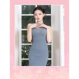ビジューストーン×ホルターネックスリットタイトロングドレス セクシードレス | Tika | 詳細画像1