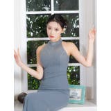 ビジューストーン×ホルターネックスリットタイトロングドレス セクシードレス | Tika | 詳細画像3
