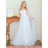 コルセットトップチュールロングドレス エレガントドレス フレア | Tika | 詳細画像9 