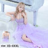 ビジュー×ティアードチュールスピンドルタイトロングドレス ガーリードレス セクシ… | Tika | 詳細画像1 