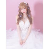 ボリュームチュールフラワーレースオープンバックロングドレス セクシードレス | Tika | 詳細画像9 