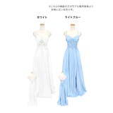 Tika キャバドレス ウエストシースルー刺繍サテンスリットロングドレス | Tika | 詳細画像11 