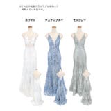 スパンコール×シースルー刺繍オープンバックロングドレス エレガントドレス 袖なし | Tika | 詳細画像16